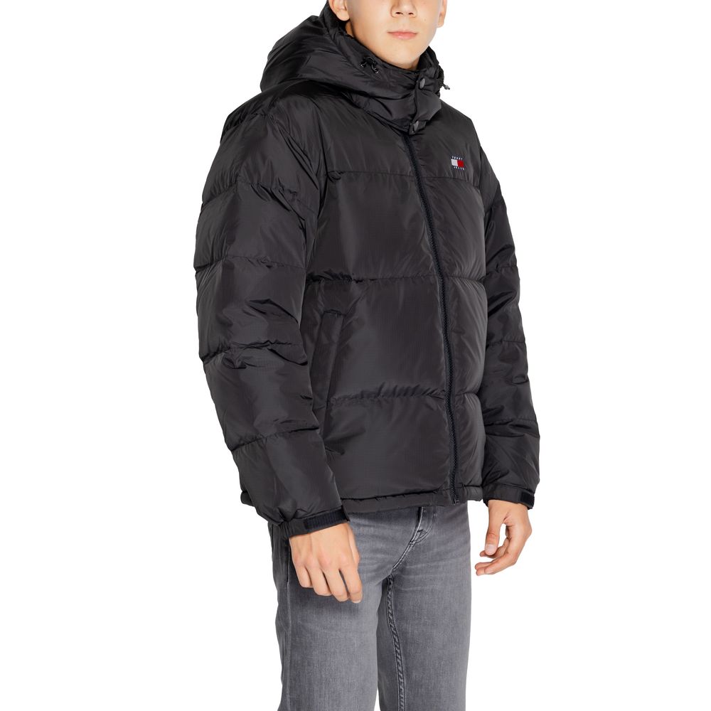 Tommy Hilfiger Black Cotton Jacket - Timeless Sophistication