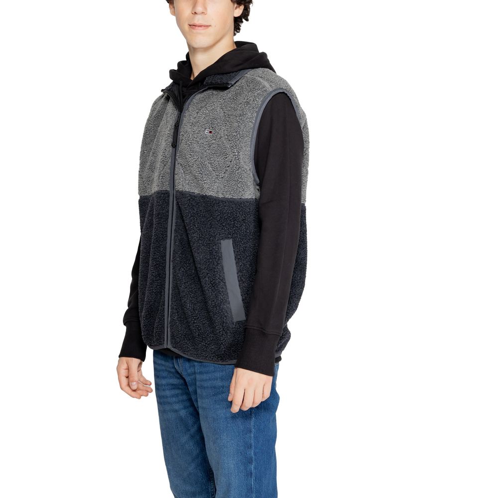 Tommy Hilfiger Black Recycled Fabric Jacket for Elevated Style