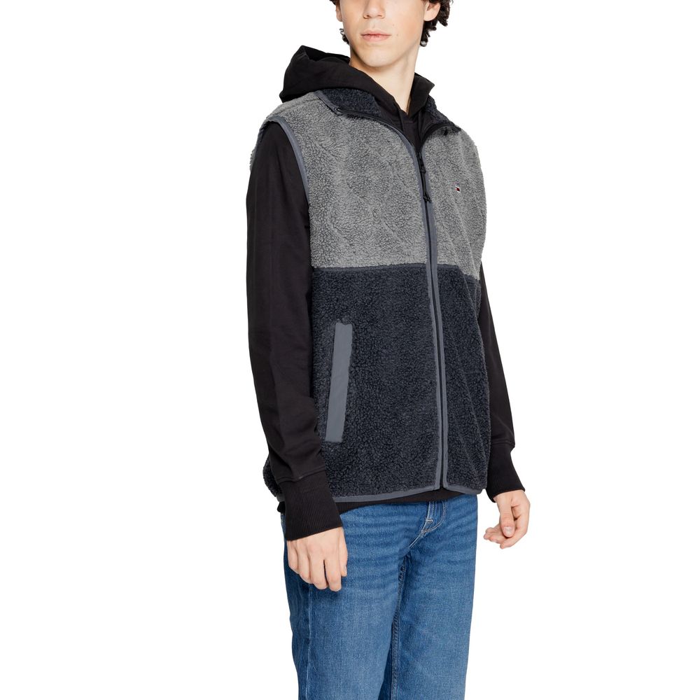 Tommy Hilfiger Black Recycled Fabric Jacket for Elevated Style