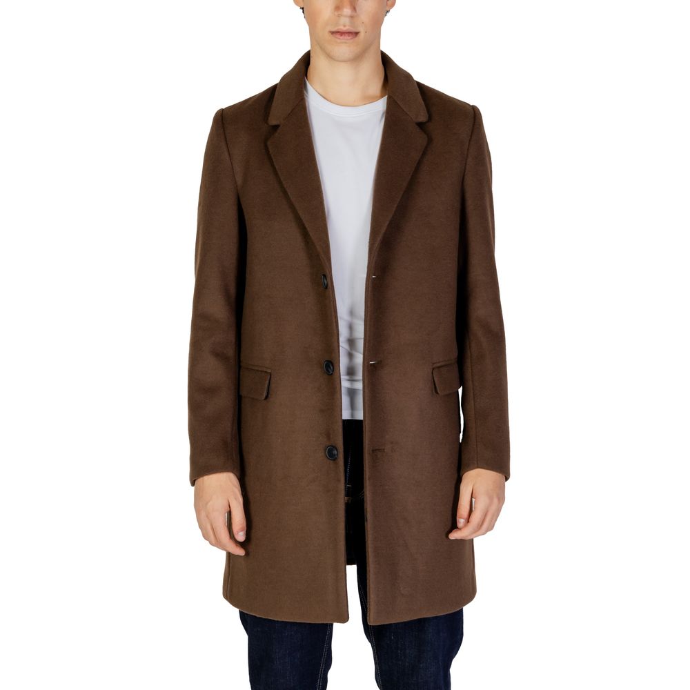 Antony Morato Brown Wool Jacket for Sophisticated Style