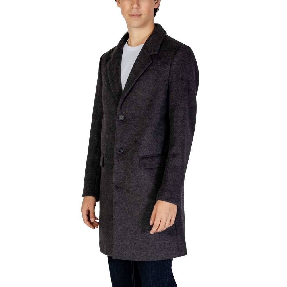 Antony Morato Gray Wool Jacket for Elevated Outerwear Style