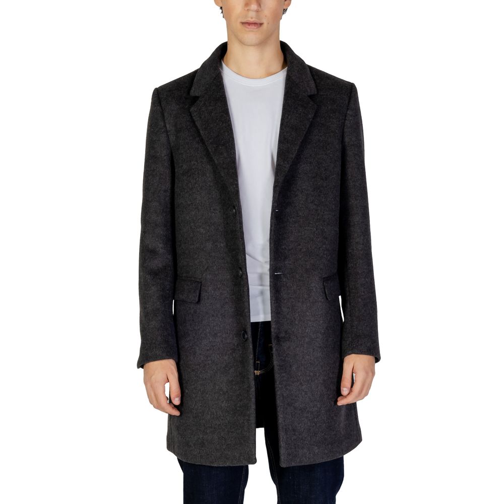 Antony Morato Gray Wool Jacket for Elevated Outerwear Style