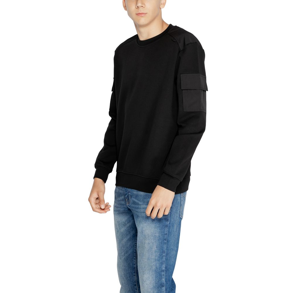Antony Morato Black Cotton Sweater for Elevated Style