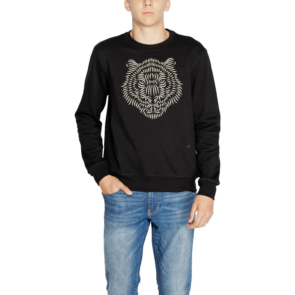 Antony Morato Black Cotton Sweater for Timeless Elegance