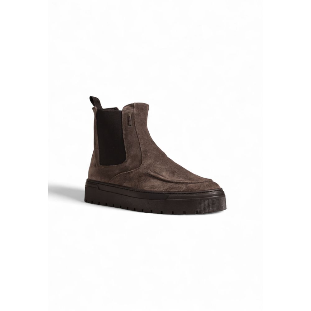 Antony Morato Gray Suede Leather Boot for Elevated Style