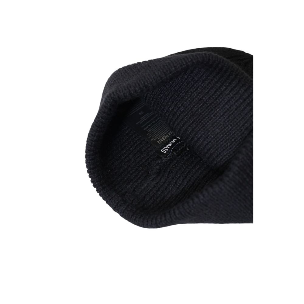 Antony Morato Black Wool Hat for Elevated Style