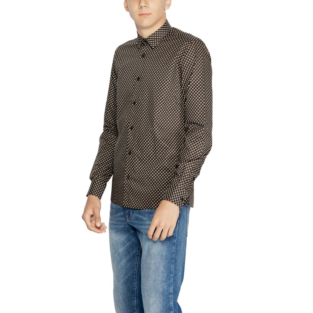 Antony Morato Brown Cotton Shirt for Timeless Elegance