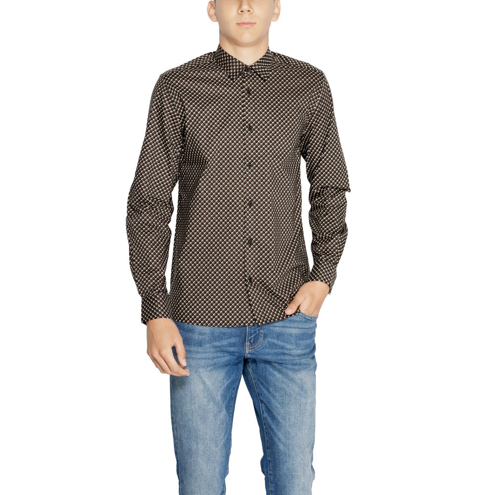 Antony Morato Brown Cotton Shirt for Timeless Elegance