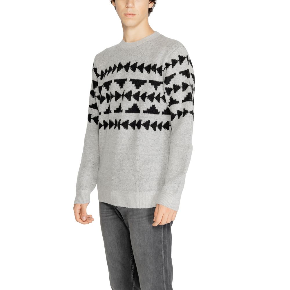 Antony Morato Gray Acrylic Sweater for Elevated Style