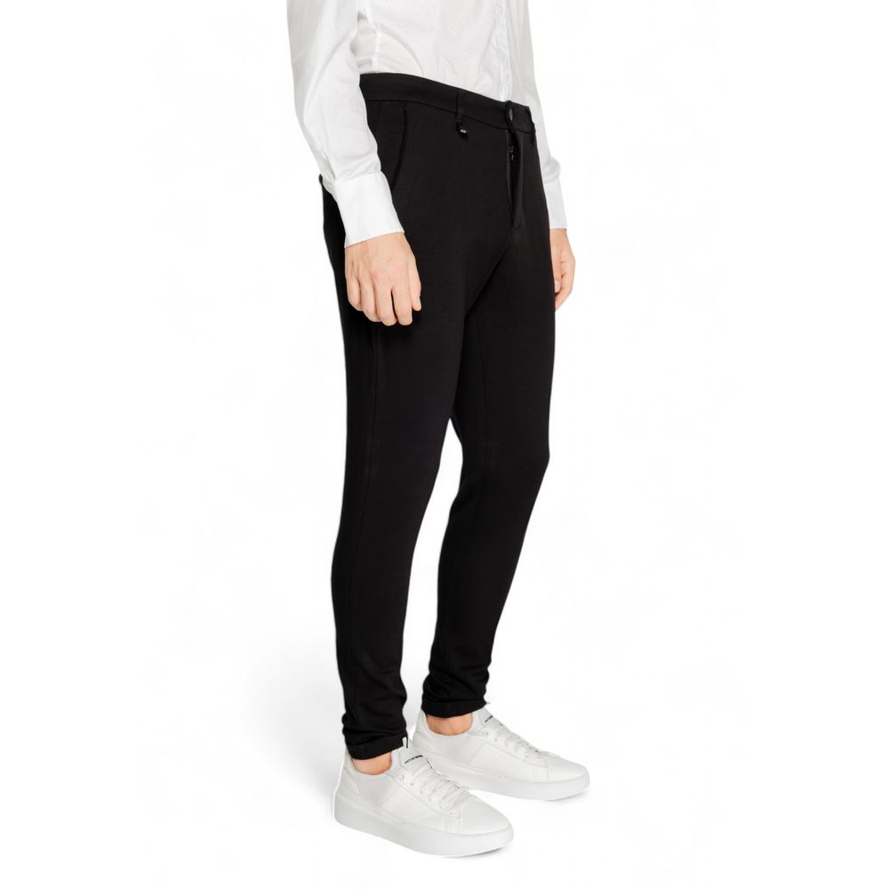 Antony Morato Black Viscose Jeans for Effortless Elegance
