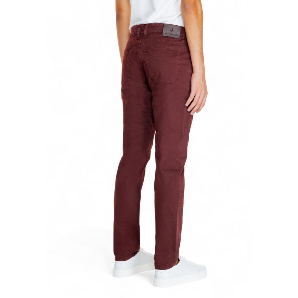 Jeckerson Red Cotton Jeans for Elevated Style