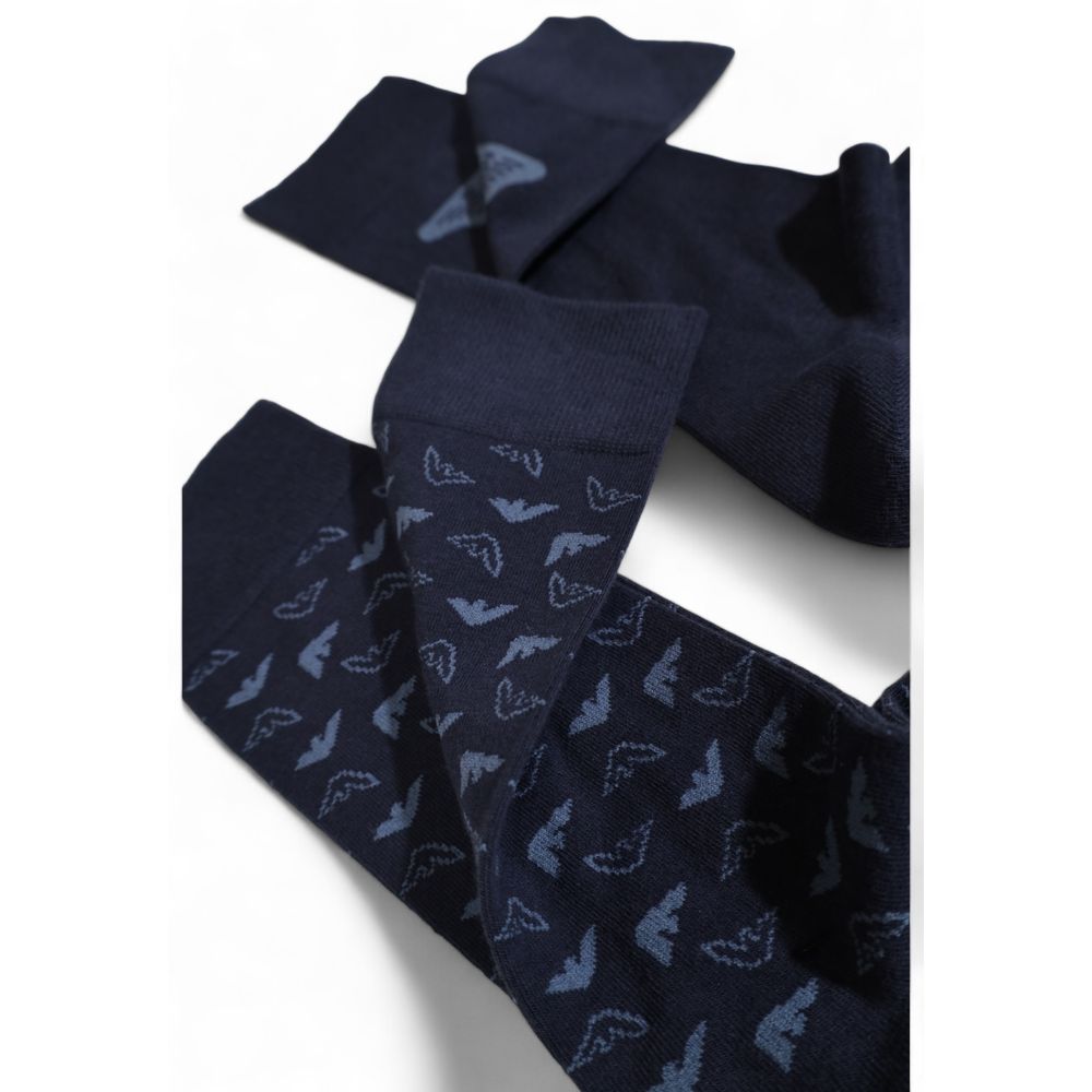 Emporio Armani Blue Cotton Sock - Luxury Comfort
