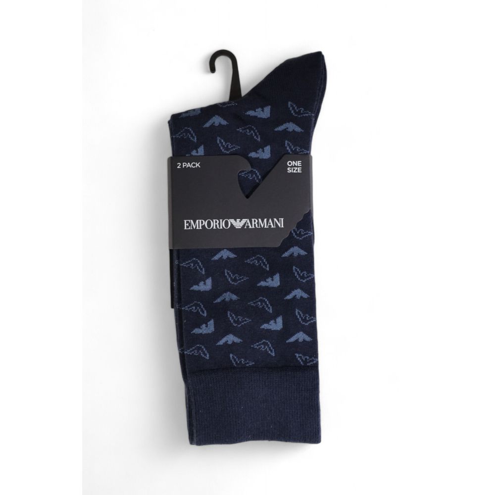 Emporio Armani Blue Cotton Sock - Luxury Comfort