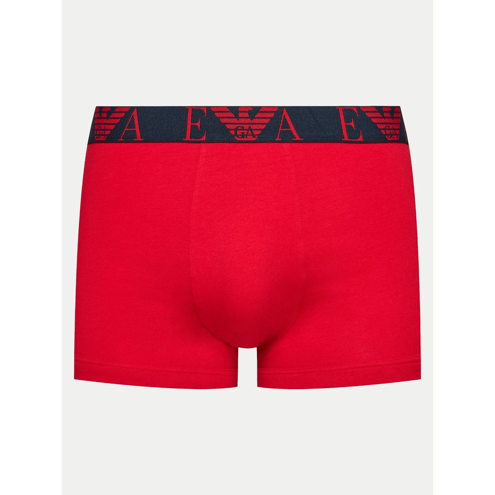 Emporio Armani Red Cotton Underwear Luxury Trunks