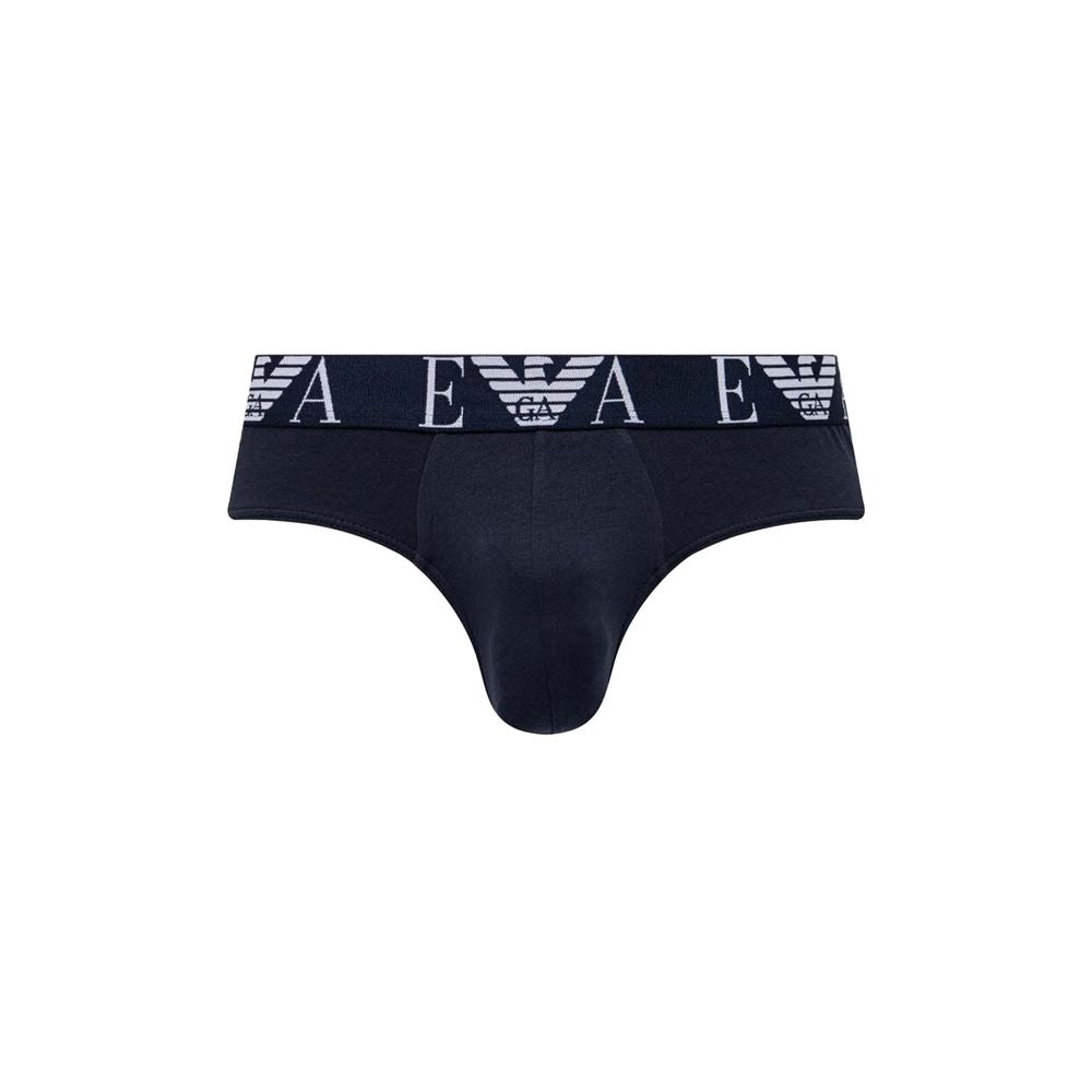 Emporio Armani Blue Cotton Underwear Essentials