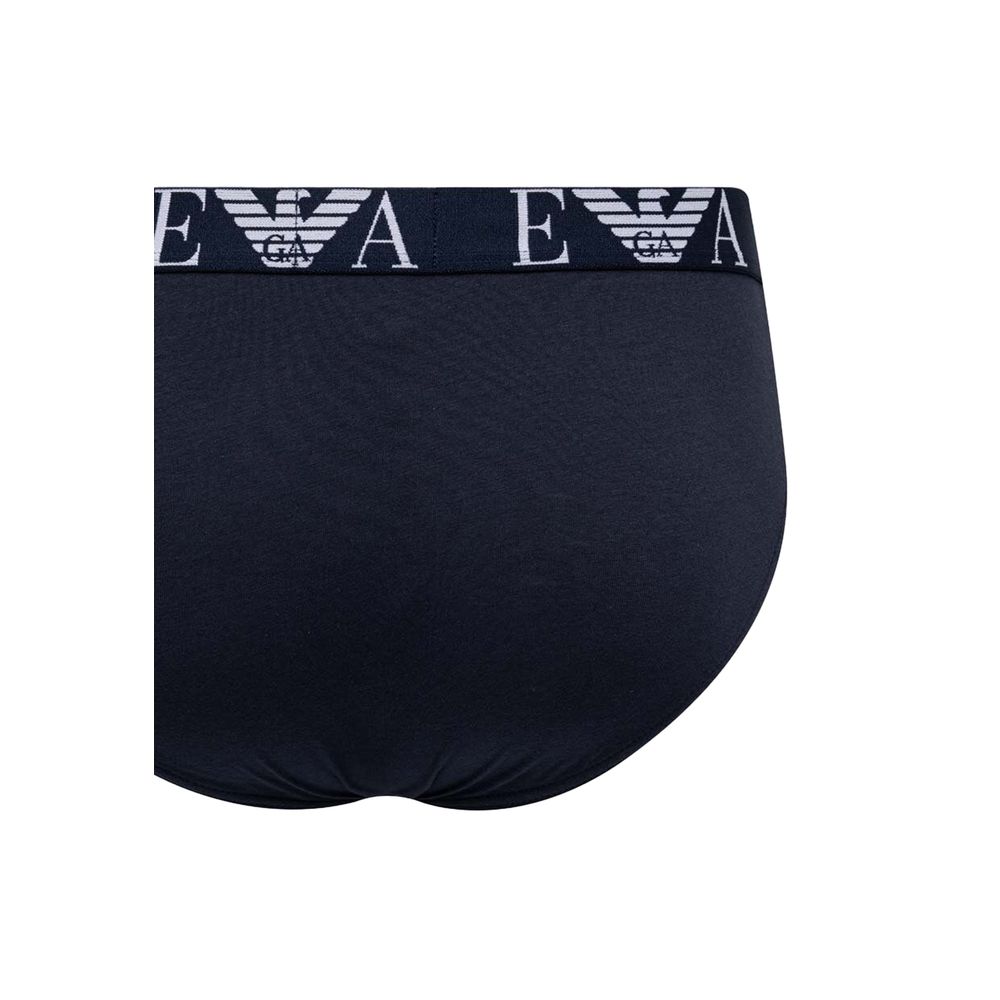 Emporio Armani Blue Cotton Underwear Essentials