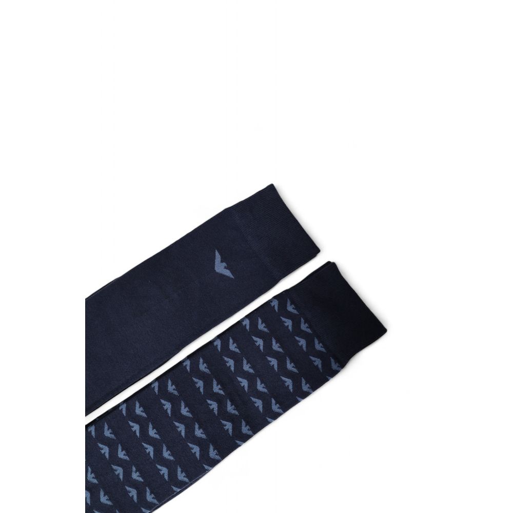 Emporio Armani Blue Cotton Sock for Sophisticated Style