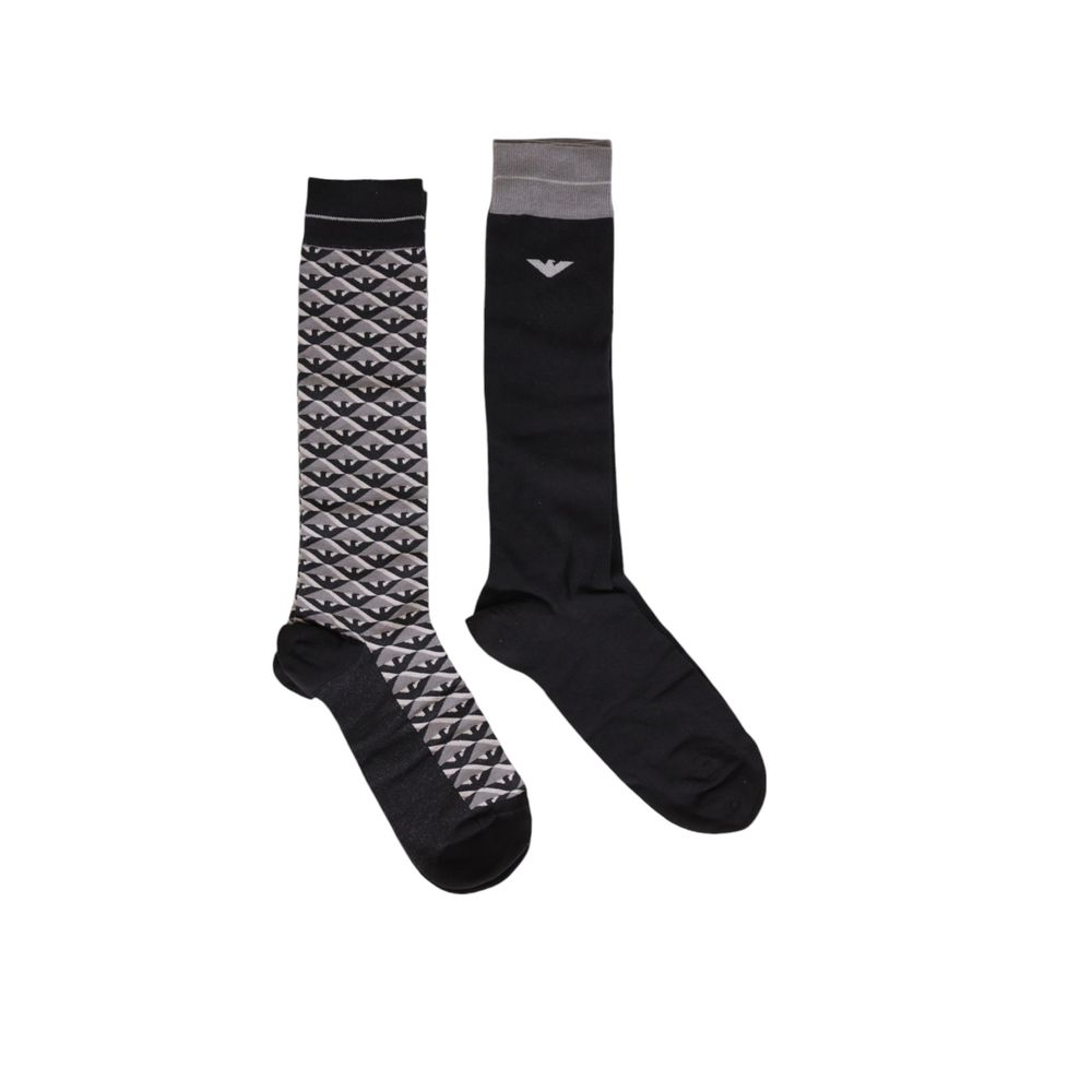 Emporio Armani Gray Cotton Sock for Elevated Style