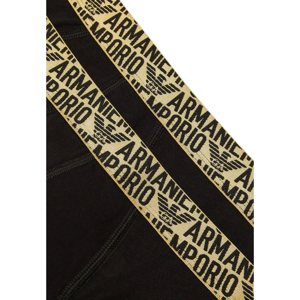 Emporio Armani Black Bicolor Cotton Briefs Collection