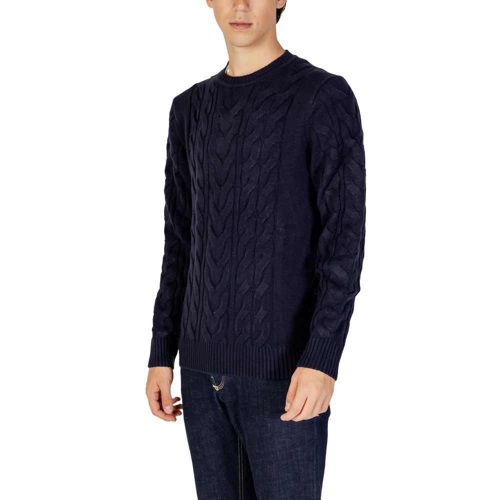 Hamaki-Ho Blue Acrylic Sweater for Effortless Elegance