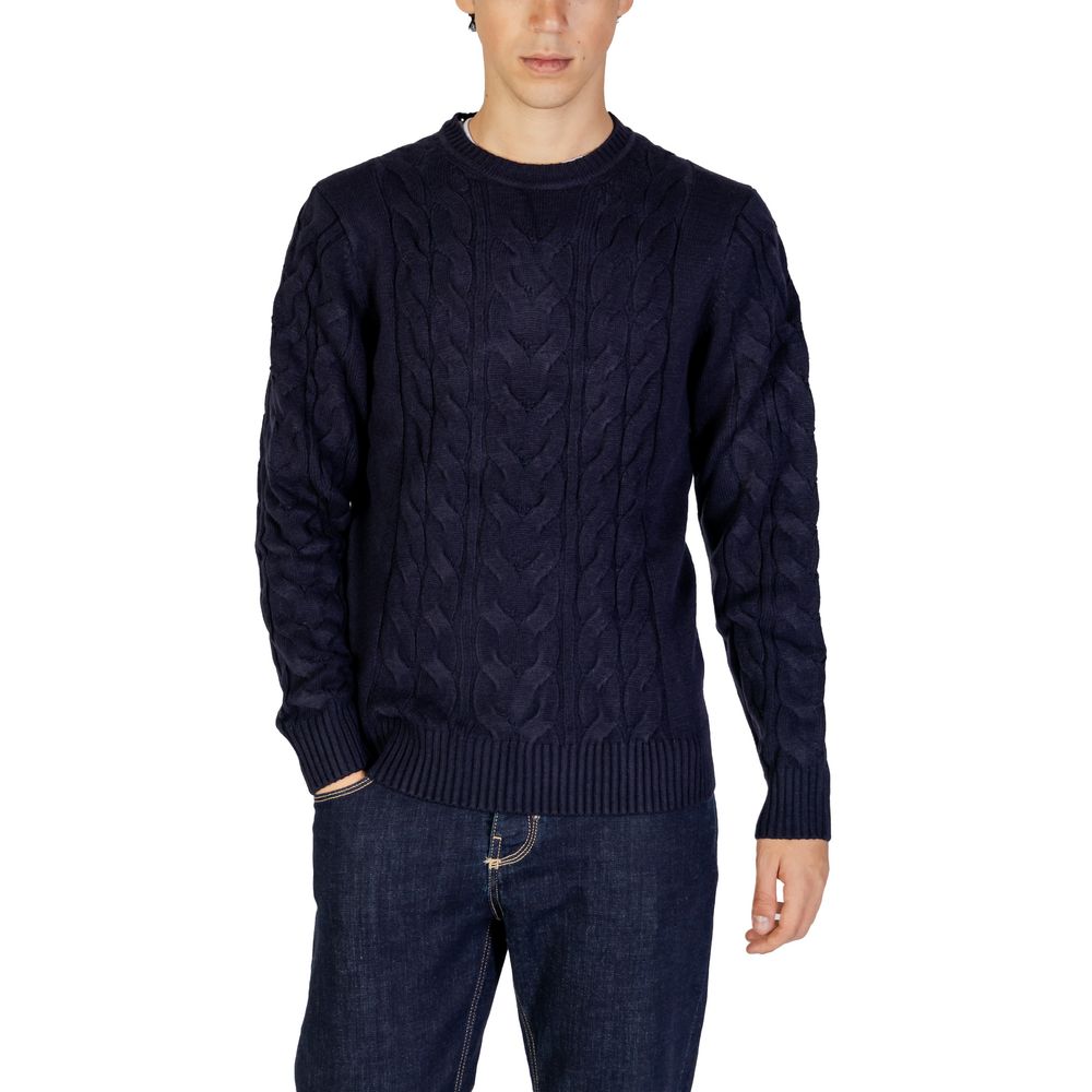 Hamaki-Ho Blue Acrylic Sweater for Effortless Elegance