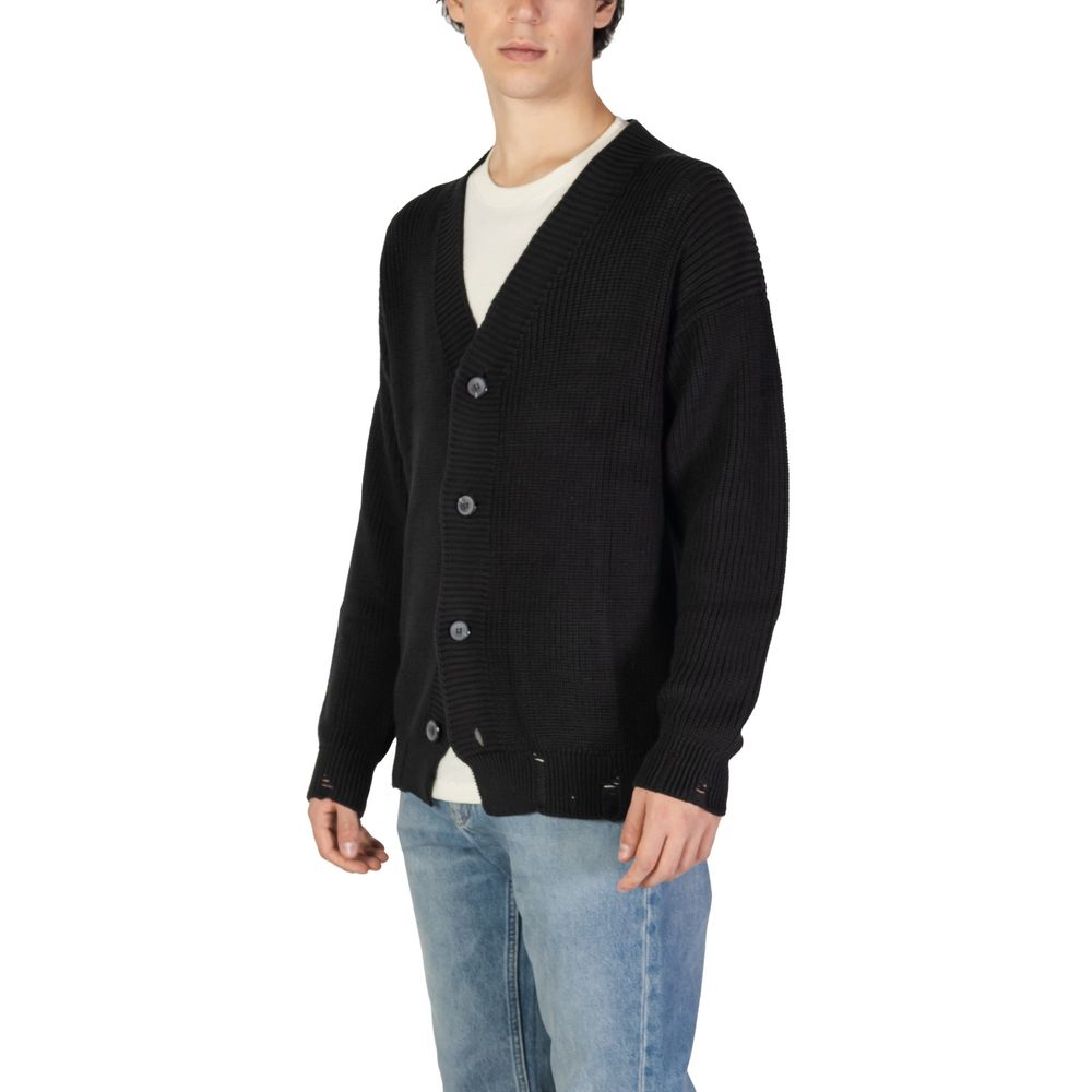 Underclub Black Cotton Cardigan for Timeless Elegance
