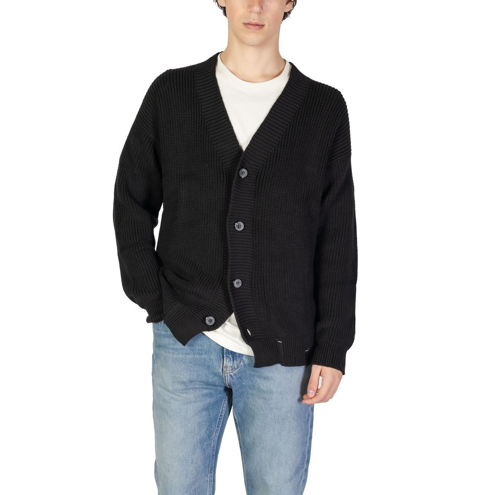 Underclub Black Cotton Cardigan for Timeless Elegance