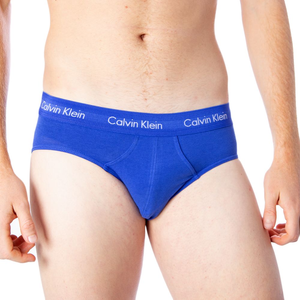 Calvin Klein Blue Cotton Underwear Essentials Briefs