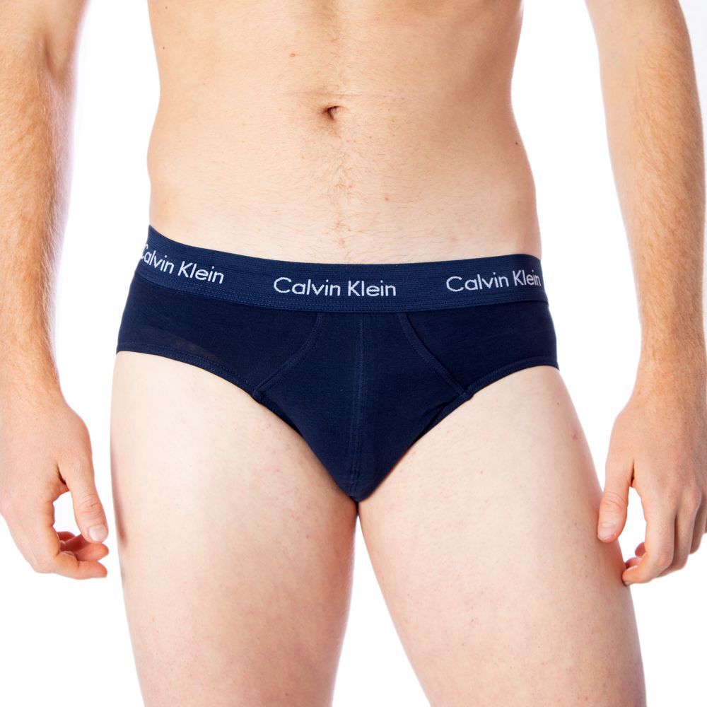 Calvin Klein Blue Cotton Underwear Essentials Briefs