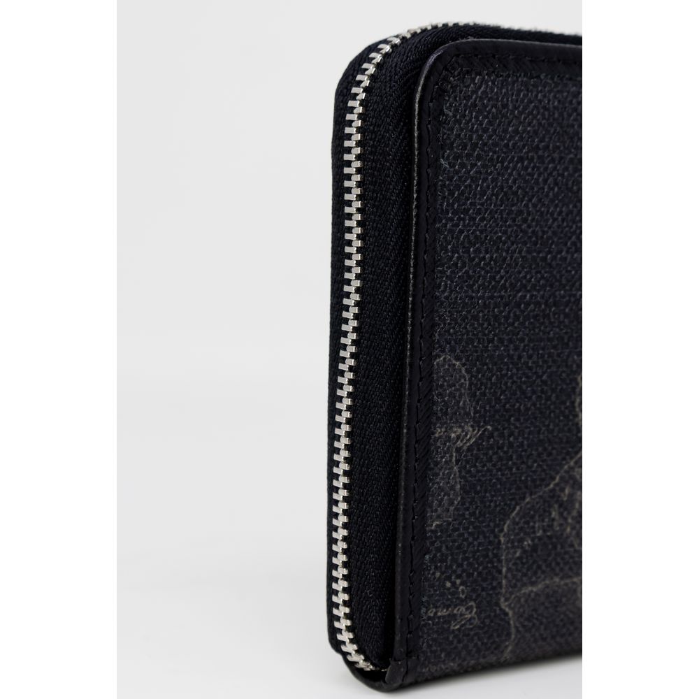 Alviero Martini Prima Classe Black Leather Wallet Elegance