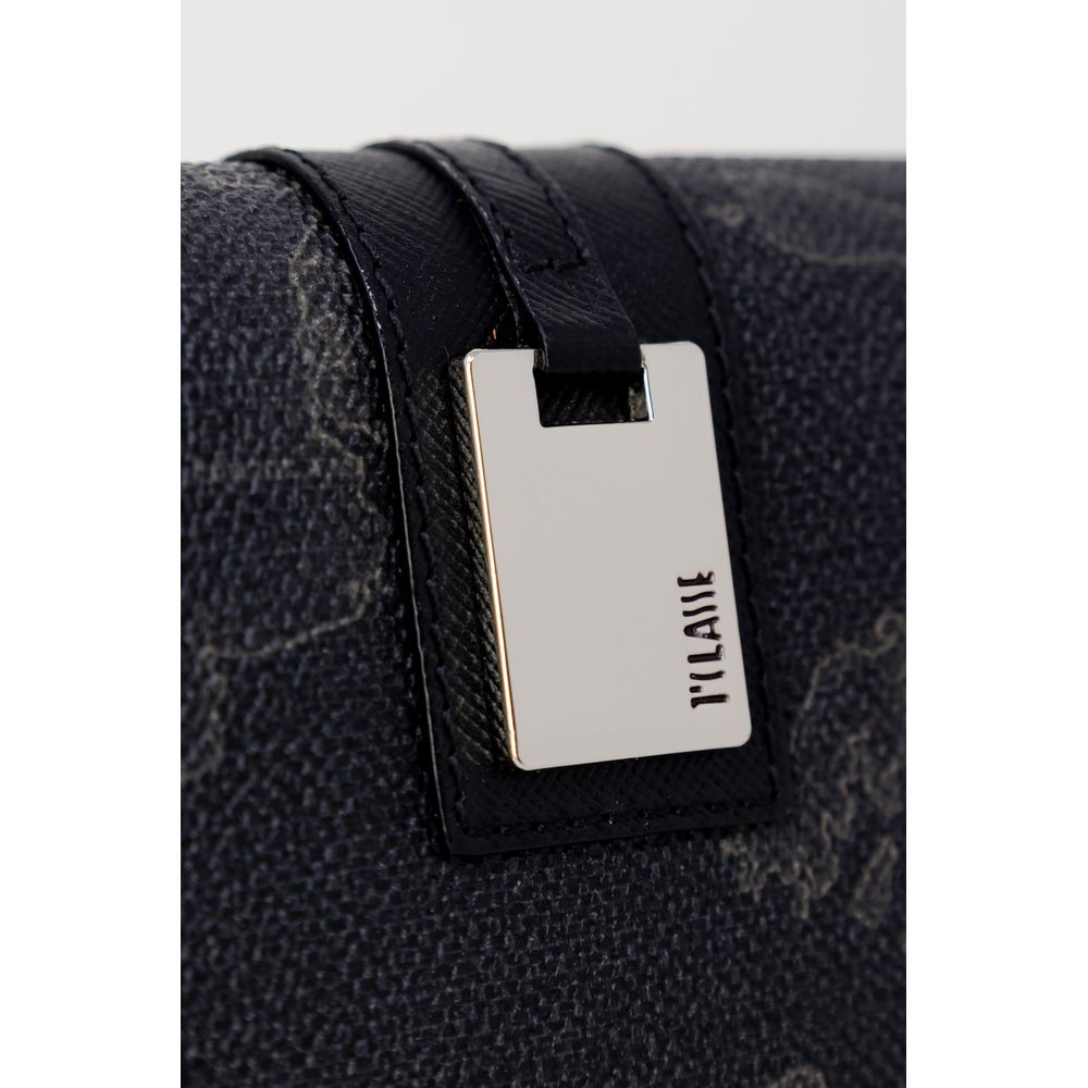 Alviero Martini Black Leather Wallet Elegance