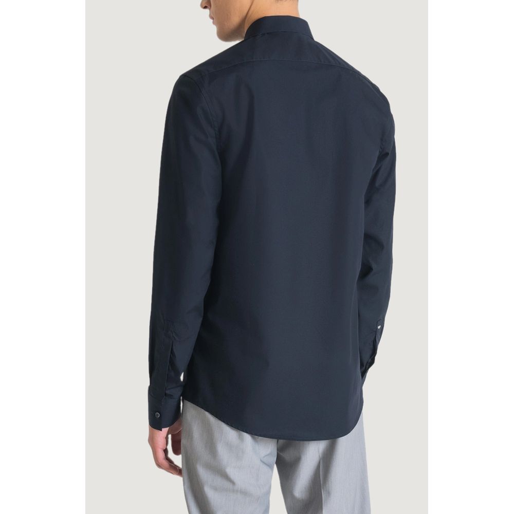 Antony Morato Blue Cotton Shirt for Elegant Wardrobe