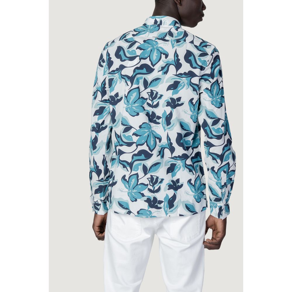 Antony Morato Blue Viscose Shirt for Effortless Elegance