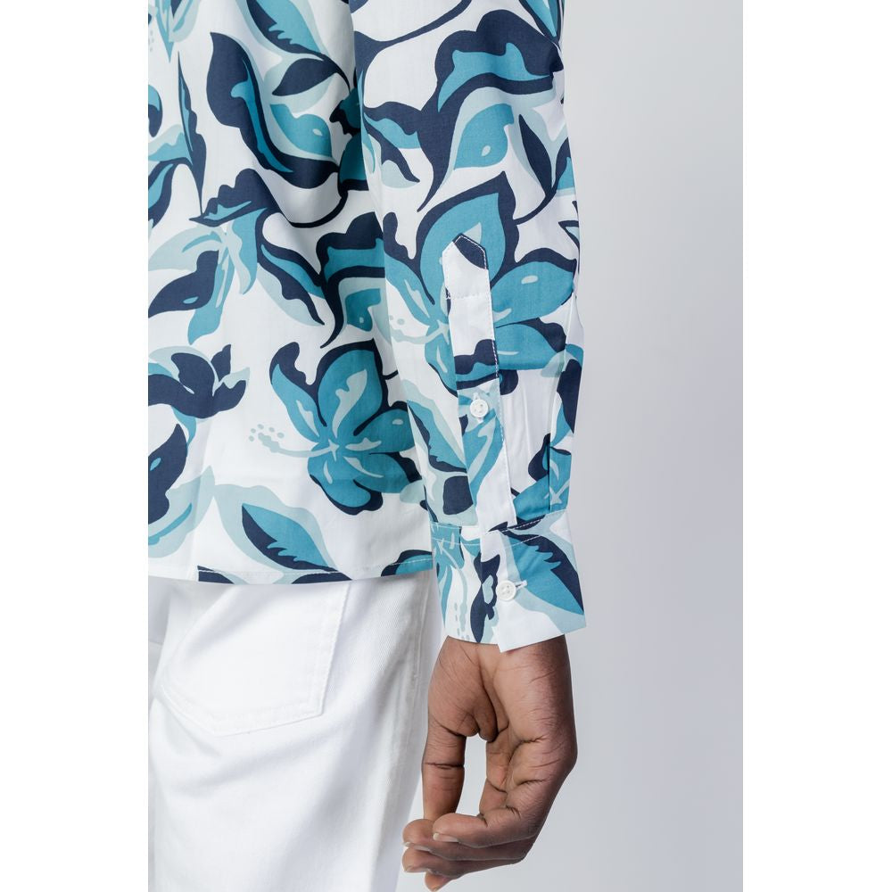 Antony Morato Blue Viscose Shirt for Effortless Elegance