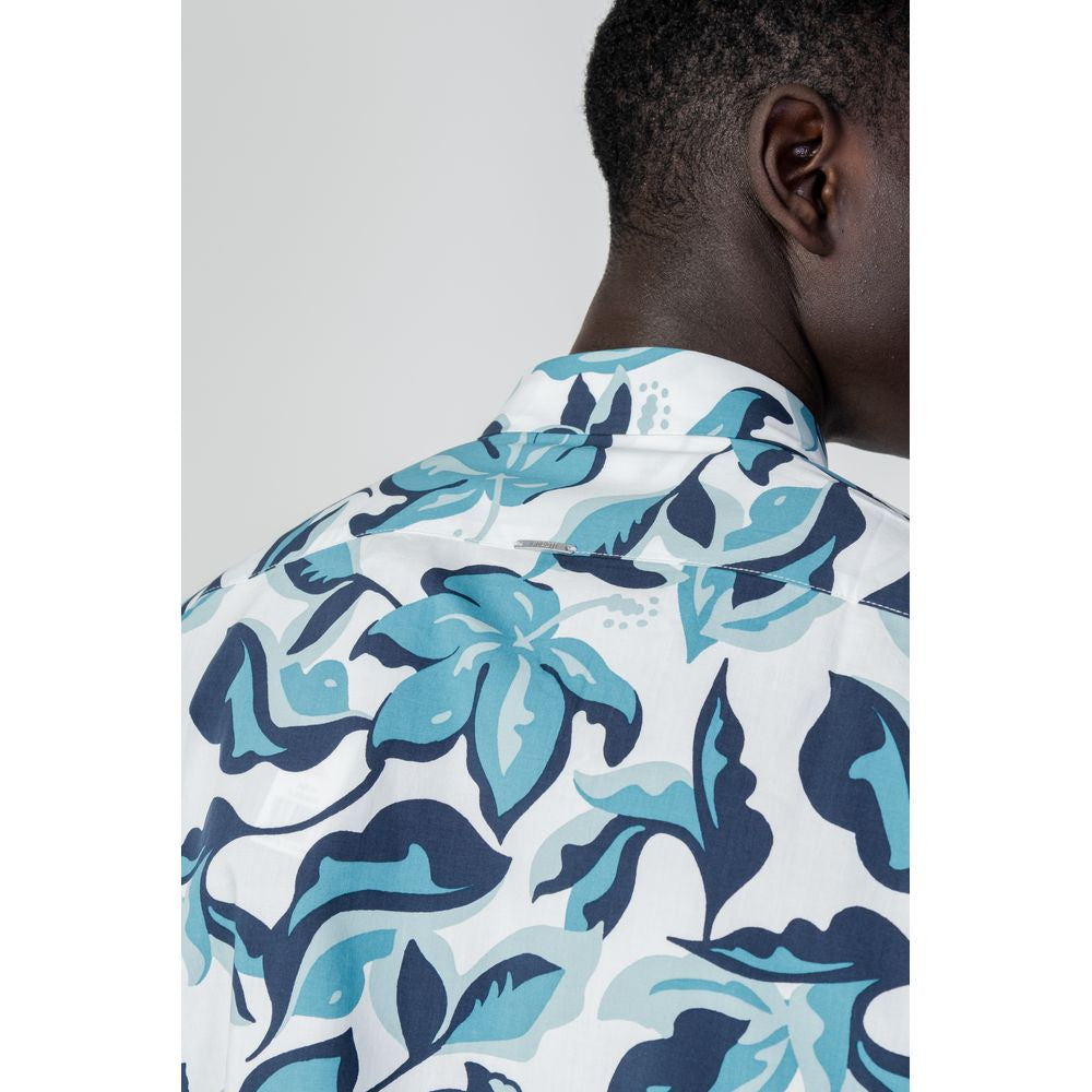 Antony Morato Blue Viscose Shirt for Effortless Elegance