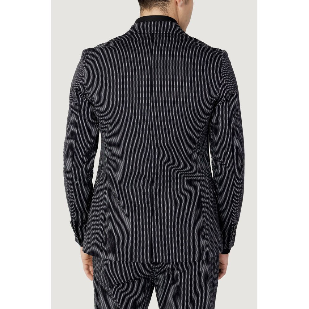 Antony Morato Black Cotton Blazer for Timeless Elegance