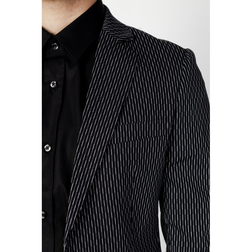 Antony Morato Black Cotton Blazer for Timeless Elegance