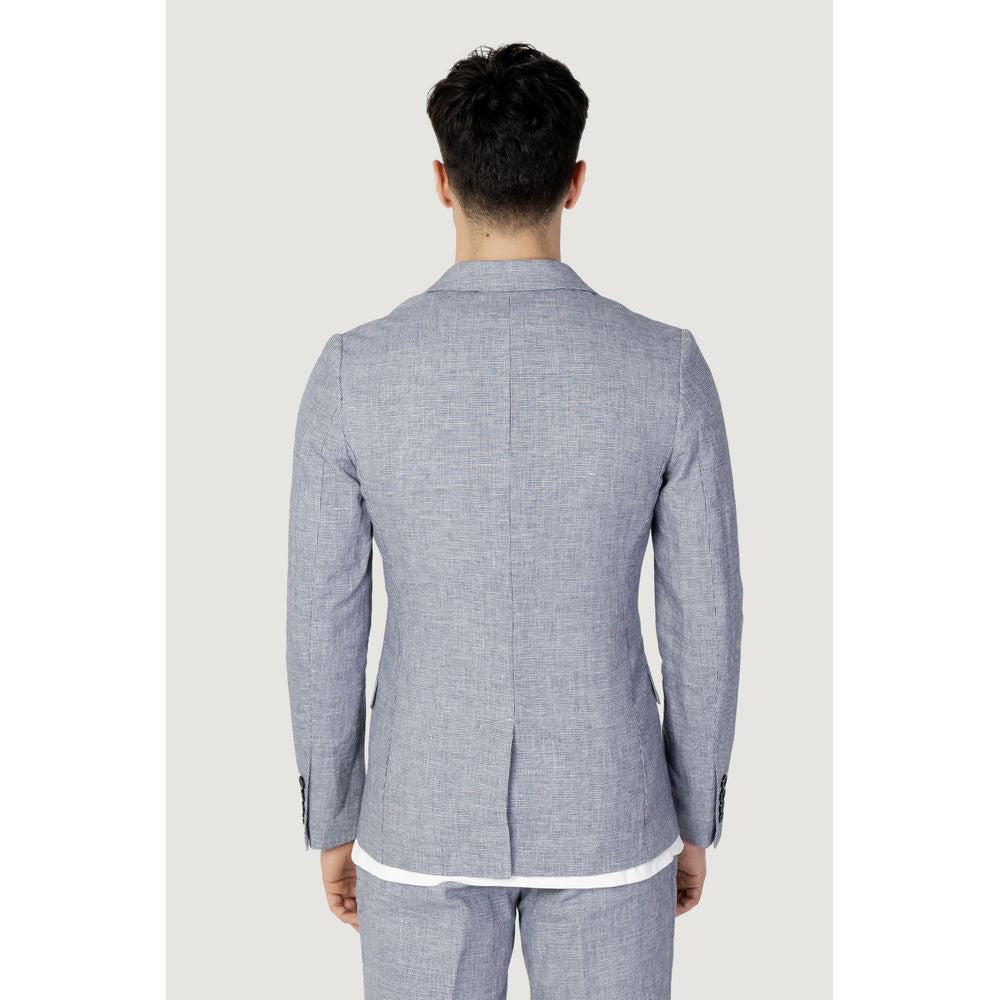Antony Morato Blue Linen Suit for Sophisticated Style