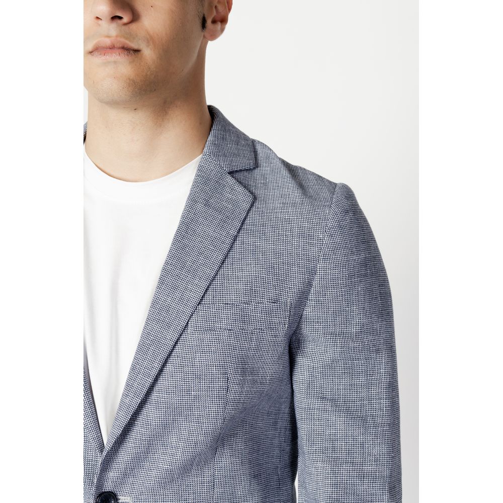Antony Morato Blue Linen Suit for Sophisticated Style