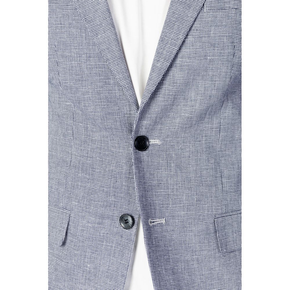 Antony Morato Blue Linen Suit for Sophisticated Style