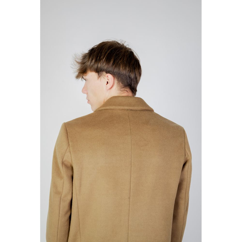 Antony Morato Beige Wool Jacket for Effortless Elegance