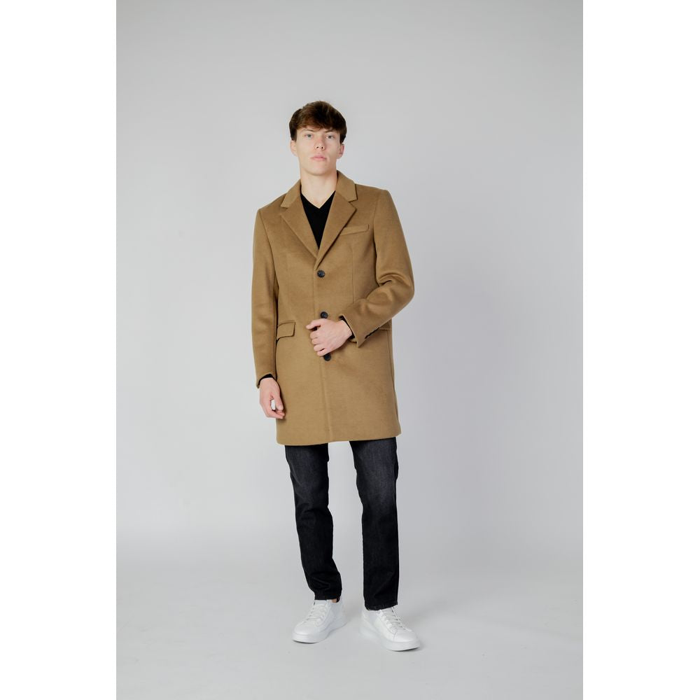 Antony Morato Beige Wool Jacket for Effortless Elegance