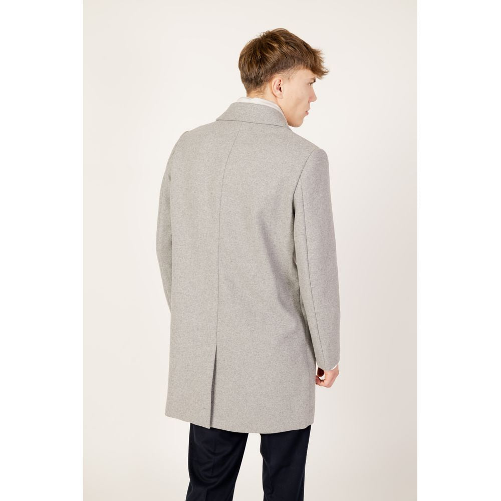 Antony Morato Gray Wool Jacket - Modern Elegance Redefined