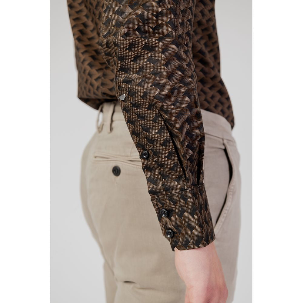 Antony Morato Brown Cotton Shirt for Distinctive Elegance