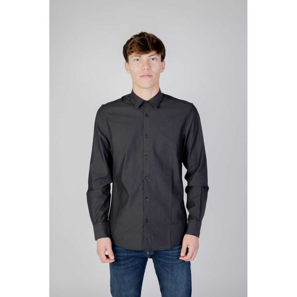 Antony Morato Gray Cotton Shirt for Elevated Style