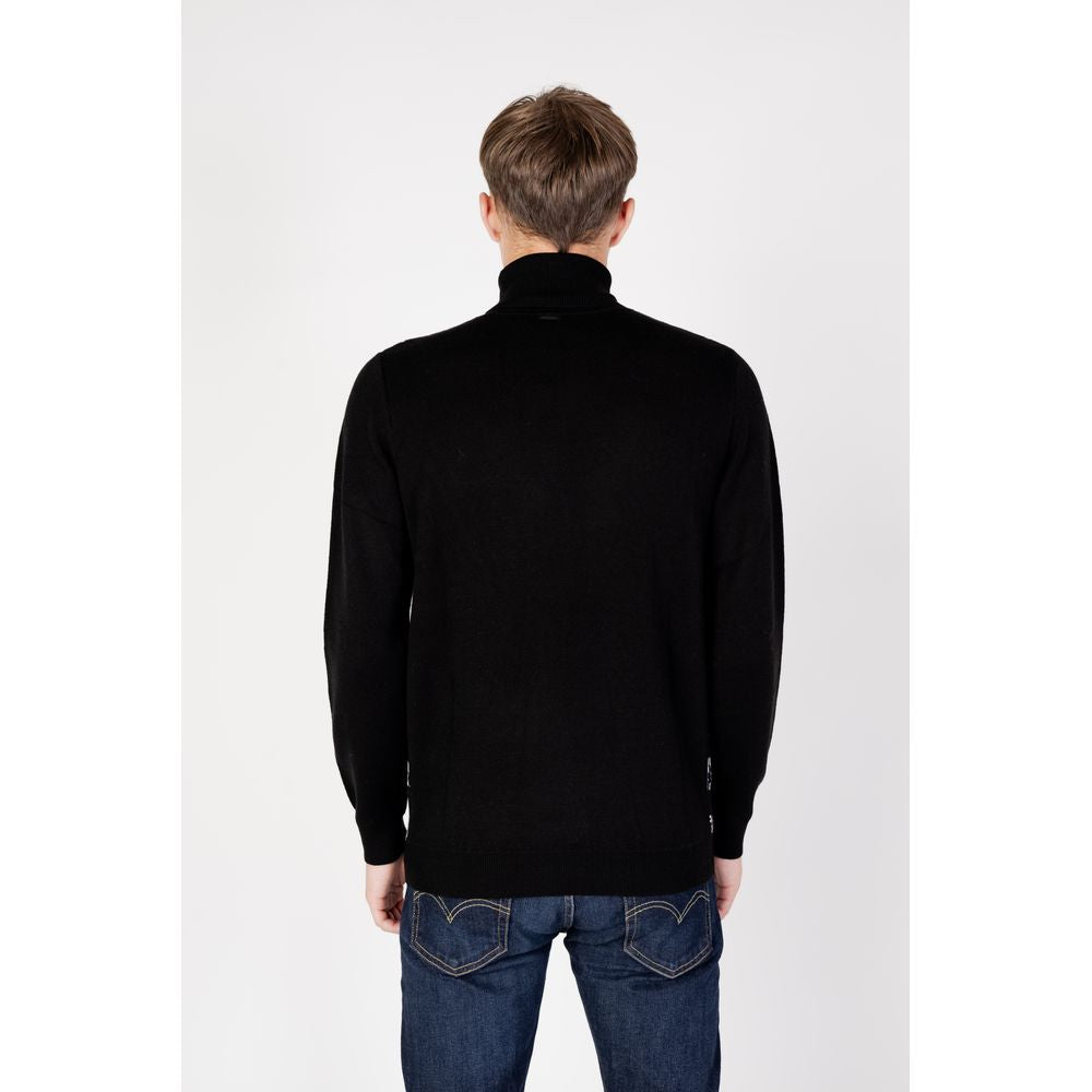 Antony Morato Black Wool Sweater for Elevated Style