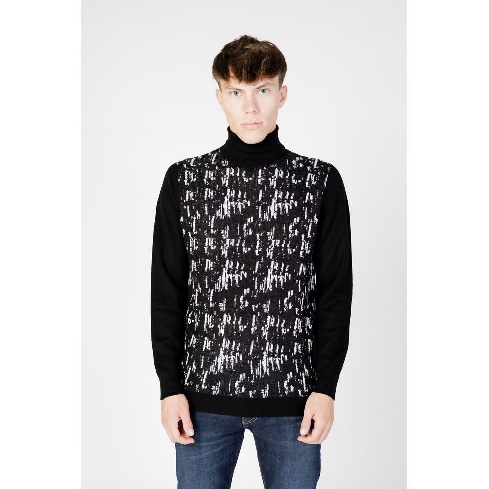 Antony Morato Black Wool Sweater for Elevated Style
