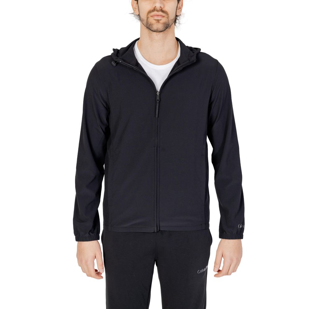 Calvin Klein Black Wool Jacket for Effortless Elegance