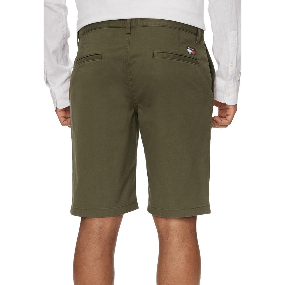 Tommy Hilfiger Green Cotton Short for Effortless Style