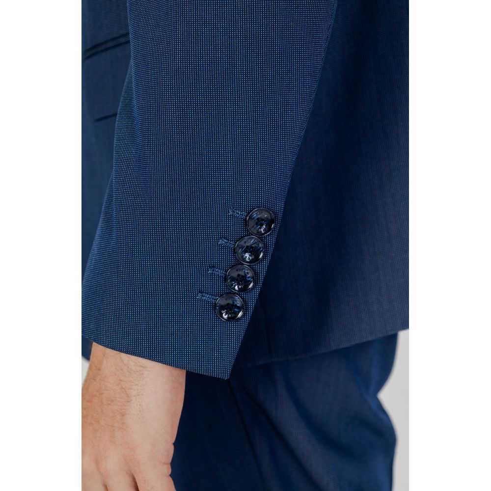 Antony Morato Blue Wool Suit of Distinctive Modern Elegance
